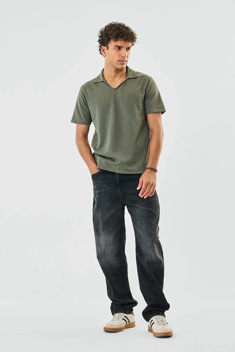 سنيتش تيشيرت ضيق بقصة نحيفة وملمس نسيجي